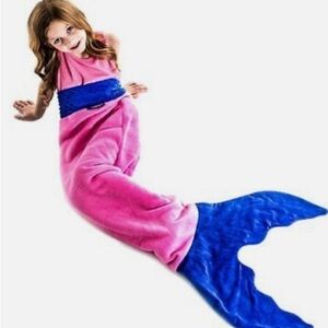 Blankie Tail Kids Mermaid Blanket Pink and Purple Soft Fleece Sleeping Bag OS